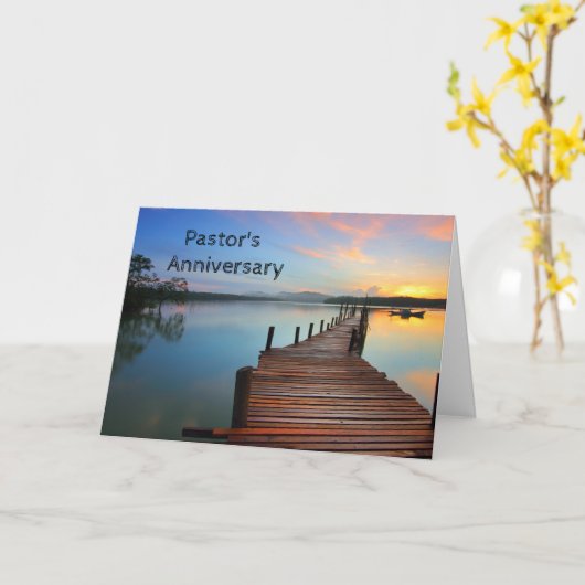 Carte Anniversaire du pasteur (Fleur jaune)