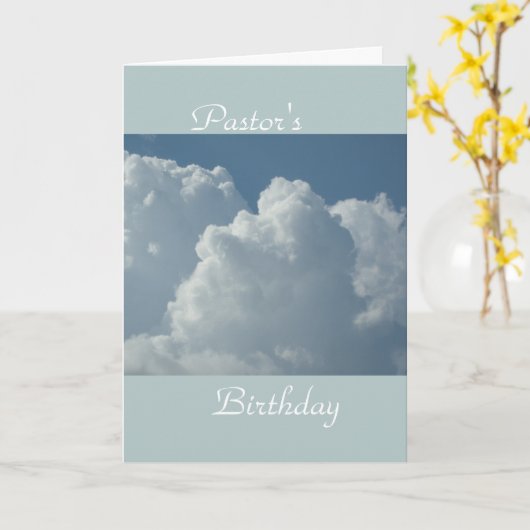 Carte Anniversaire du pasteur (Fleur jaune)