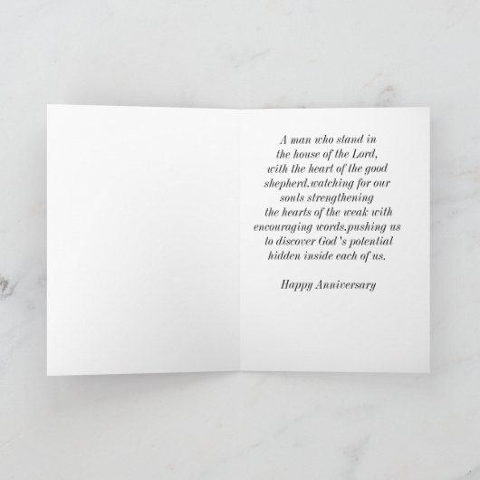 Carte Anniversaire du pasteur (Intérieur)