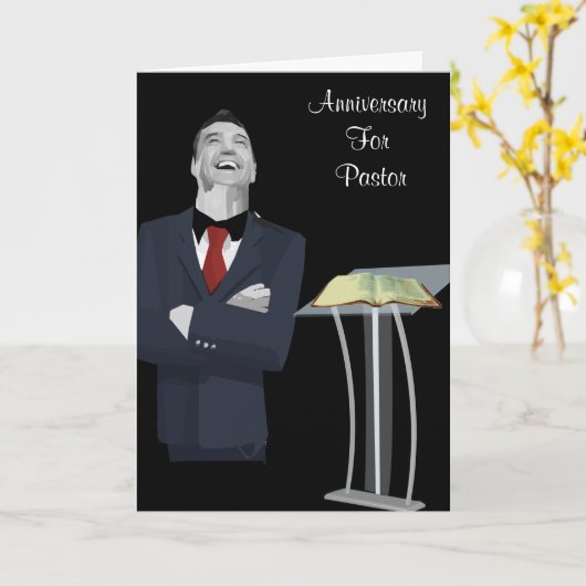 Carte Anniversaire du pasteur (Fleur jaune)