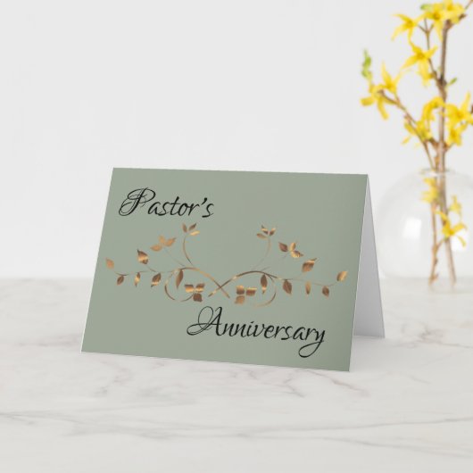 Carte Anniversaire du pasteur (Fleur jaune)