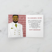 Carte Anniversaire du pasteur afro-américain (Intérieur)