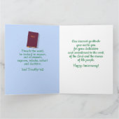 Carte Anniversaire du pasteur de l'église afro-américain (Intérieur)