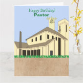 Carte Anniversaire du pasteur de l'église afro-américain (Fleur jaune)