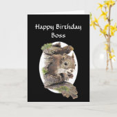 Carte Anniversaire du patron drôle, Sens de l'Humour, Éc (Fleur jaune)