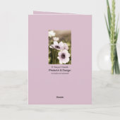 Carte Anniversaire du pavot floral (Dos)