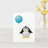 Carte Anniversaire du Penguin (Fleur jaune)
