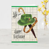 Carte Anniversaire du père vintage (Fleur jaune)