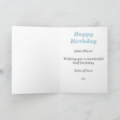 Carte Anniversaire du Pingouin bleu de 6 mois (Intérieur)