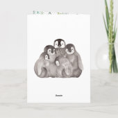 Carte Anniversaire du Pingouin mignon (Dos)