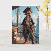 Carte Anniversaire du Pirate (Fleur jaune)
