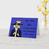 Carte Anniversaire du Pirate (Fleur jaune)