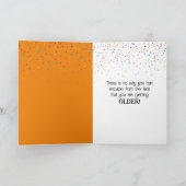 Carte Anniversaire du poisson d'or sauter hors de la pêc (Intérieur)