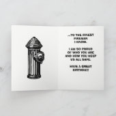 Carte Anniversaire du pompier (Intérieur)