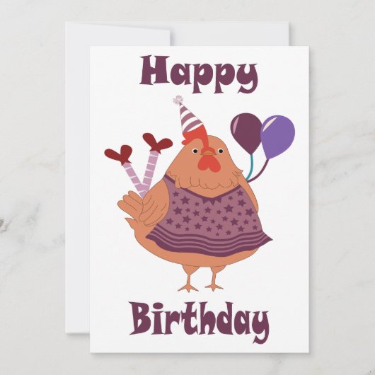 Carte Anniversaire du poulet (Devant)