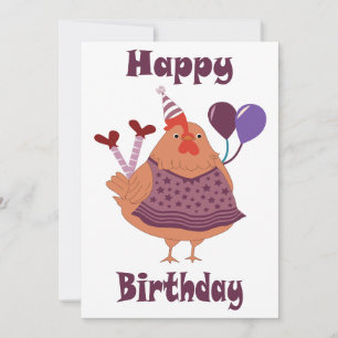 Carte Anniversaire du poulet