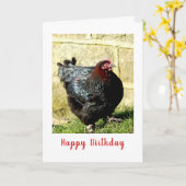 Carte Anniversaire du poulet (Fleur jaune)