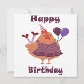 Carte Anniversaire du poulet (Devant)