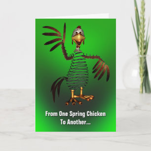 Carte Anniversaire du poulet du printemps