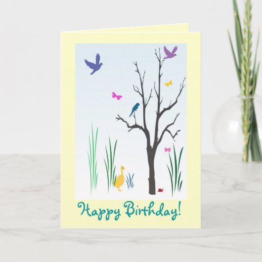 Carte Anniversaire du printemps (Devant)