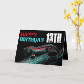 Carte Anniversaire du reptile (Fleur jaune)