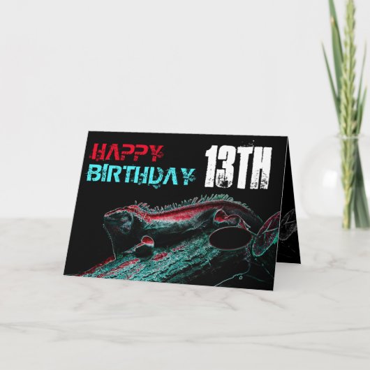 Carte Anniversaire du reptile (Devant)