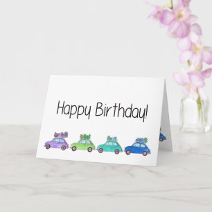 Carte Anniversaire du Retro Fiat 500