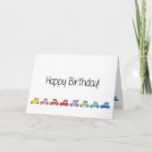 Carte Anniversaire du Retro Fiat 500 (Devant)