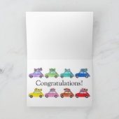 Carte Anniversaire du Retro Fiat 500 (Intérieur)