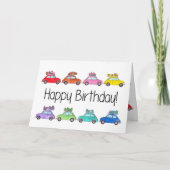 Carte Anniversaire du Retro Fiat 500 (Devant)