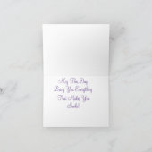 Carte Anniversaire du Rose de plage (Intérieur)