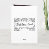 Carte Anniversaire du Rose gothique (Dos)