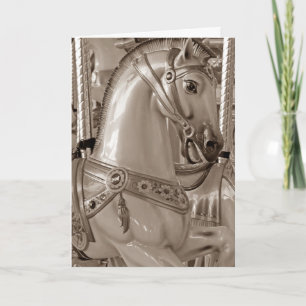 Carte Anniversaire du Sepia Horse