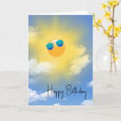 Carte Anniversaire du soleil (Fleur jaune)