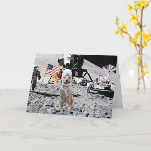 Carte Anniversaire du Space Lab (Fleur jaune)