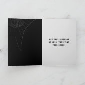 Carte Anniversaire du squelette d'Halloween (Intérieur)