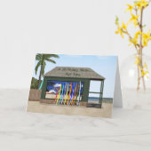 Carte Anniversaire du surf (Fleur jaune)