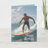 Carte Anniversaire du surfeur (Devant)