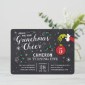 Carte Anniversaire du tableau de bord Grinch (Debout devant)