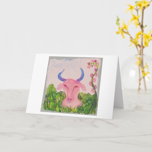 Carte Anniversaire du Taurus (Fleur jaune)