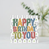 Carte Anniversaire du tennis (Debout devant)