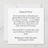 Carte Anniversaire du tennis (Dos)