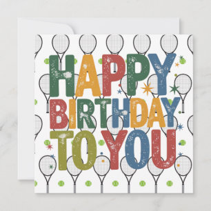 Carte Anniversaire du tennis
