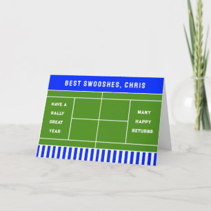 Carte Anniversaire du tennis