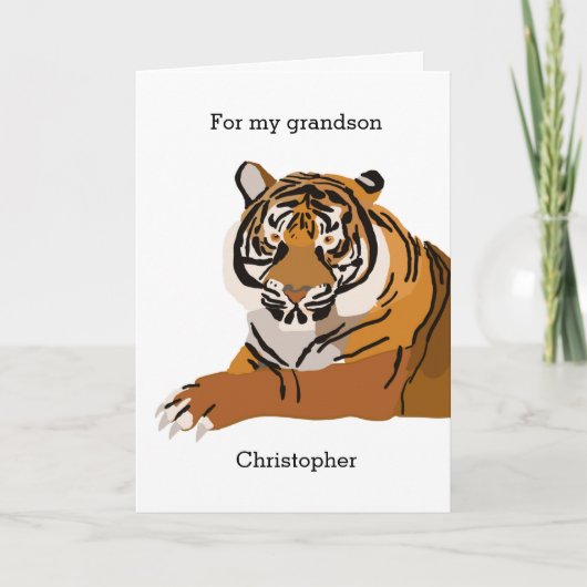 Carte Anniversaire du Tigre (Devant)