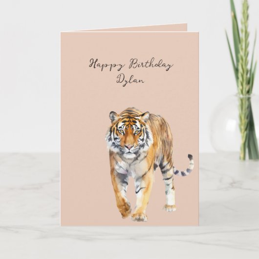 Carte Anniversaire du Tigre (Devant)