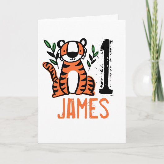 Carte Anniversaire du tigre sur mesure (Devant)