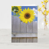 Carte Anniversaire du tournesol (Fleur jaune)