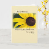 Carte Anniversaire Du Tournesol, Religieux (Fleur jaune)