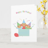 Carte Anniversaire du Triplet (Fleur jaune)